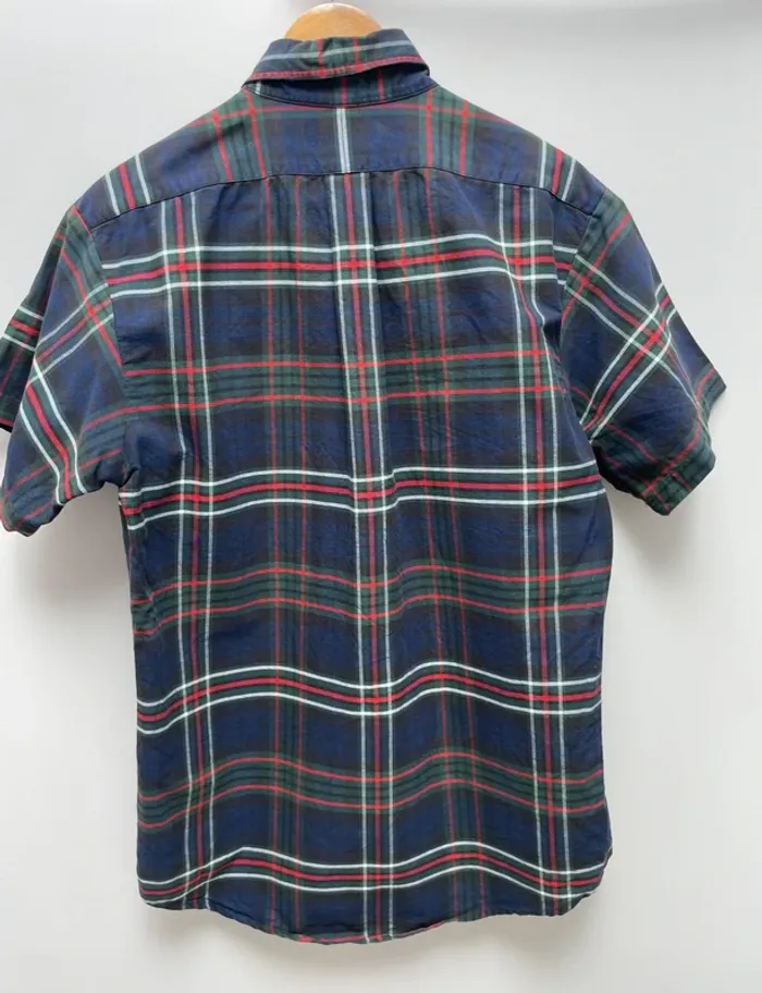 Ralph Lauren The Big Shirt short sleeve shirt plaid checkered Mens M - photo numéro 3
