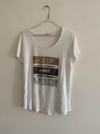 Tee shirt femme strass camaïeu L