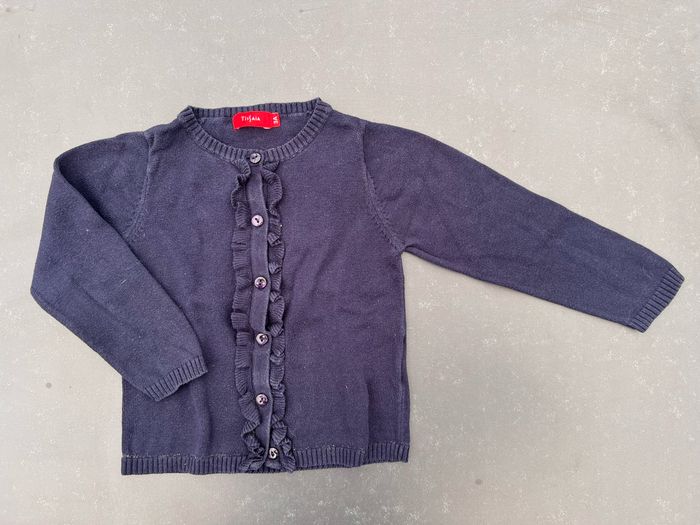 Cardigan bleu marine en coton