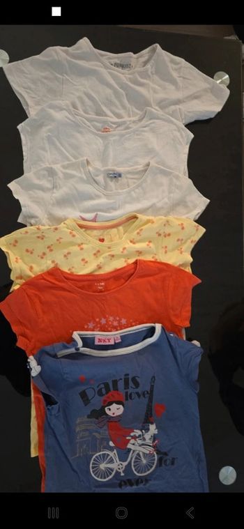 Lot 6 t-shirts fille 10 ans Disney Punkidz Okaidi Kiabi NKY