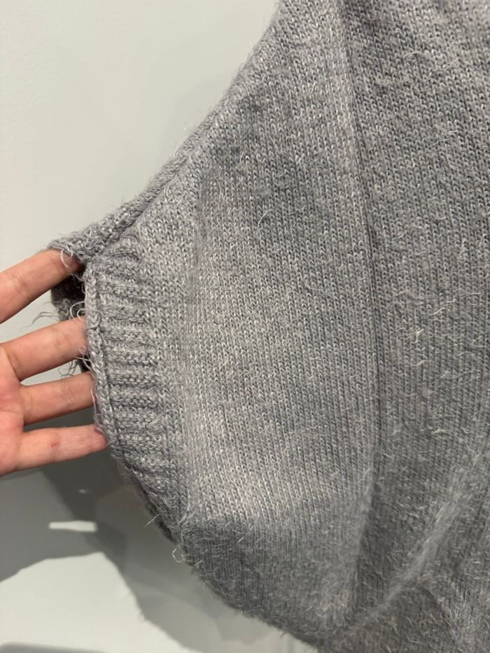 👚 Pull chauve souris gris- oversize - femme taille S - camaïeu - très bon état - photo numéro 2