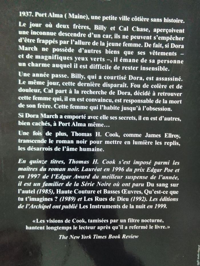 Thomas H.Cook - Les ombres de la nuit - photo numéro 3