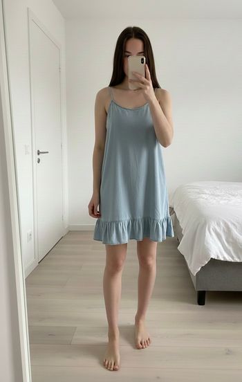 Robe à bretelles bleue