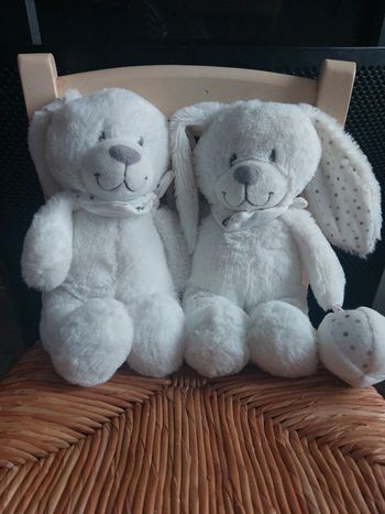 Lot de 2 lapins bébé pommette