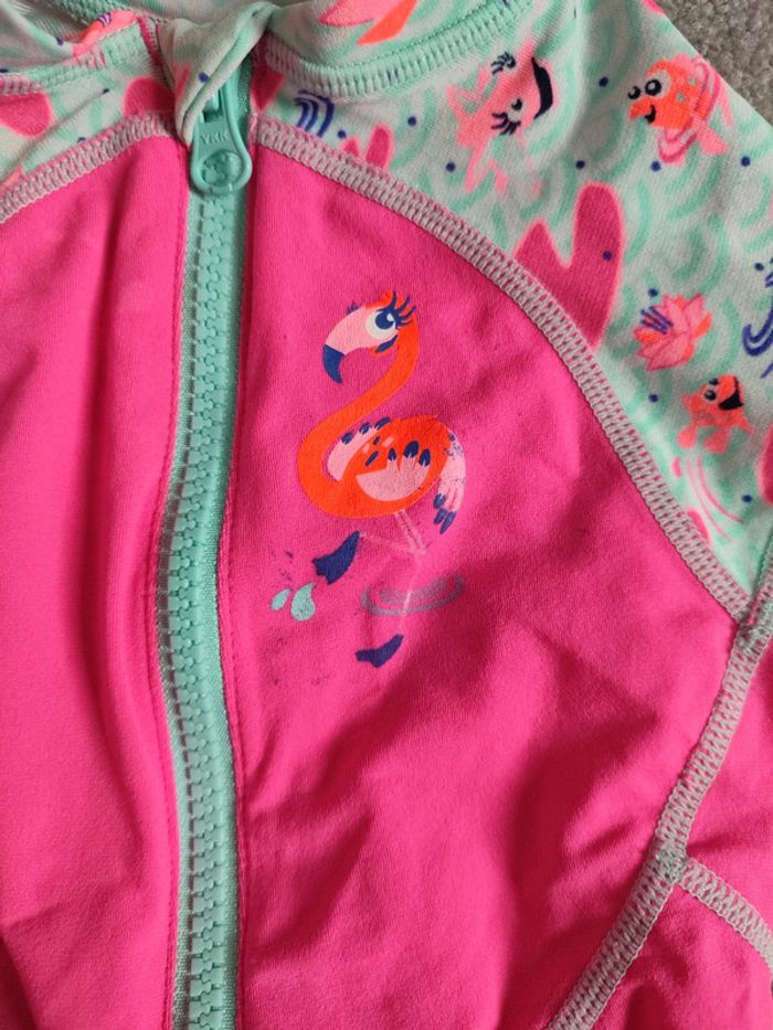 Combinaison anti UV maillot de bain flamant rose - photo numéro 3