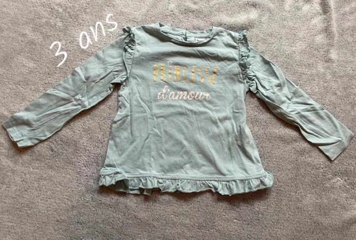 Tee shirt manches longues fille, 3 ans
