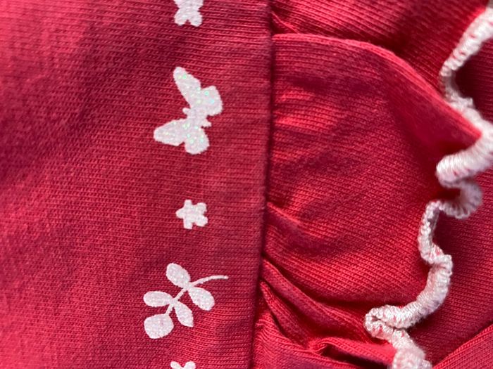 T-shirt tunique framboise papillons pailletés 4 ans Sergent Major - photo numéro 9