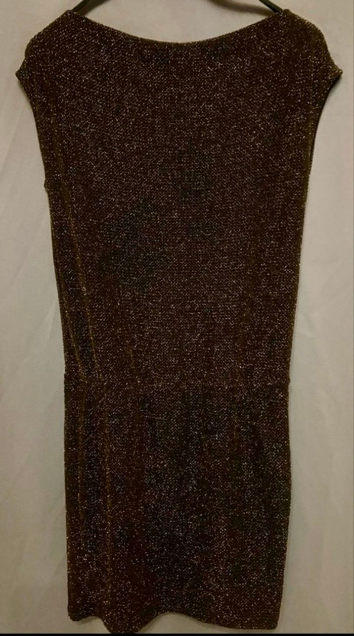 Robe pailletée »Promod »noire et dorée