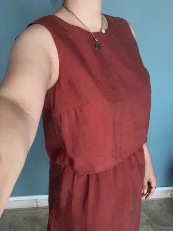Robe Droite Rouge Foncé Etam 38