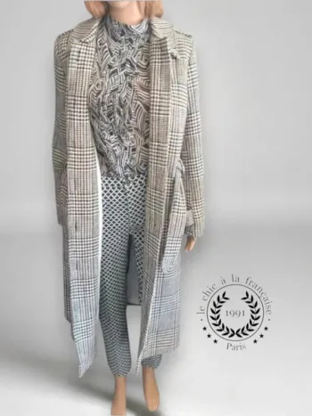 Manteau trench ,La Petite Francaise (modéle marius) coton laine ,neuf