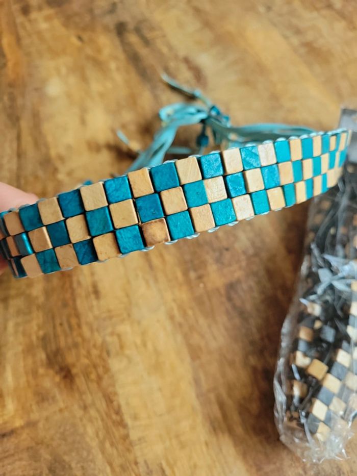 Lot collier perles Ras de cou large - photo numéro 2