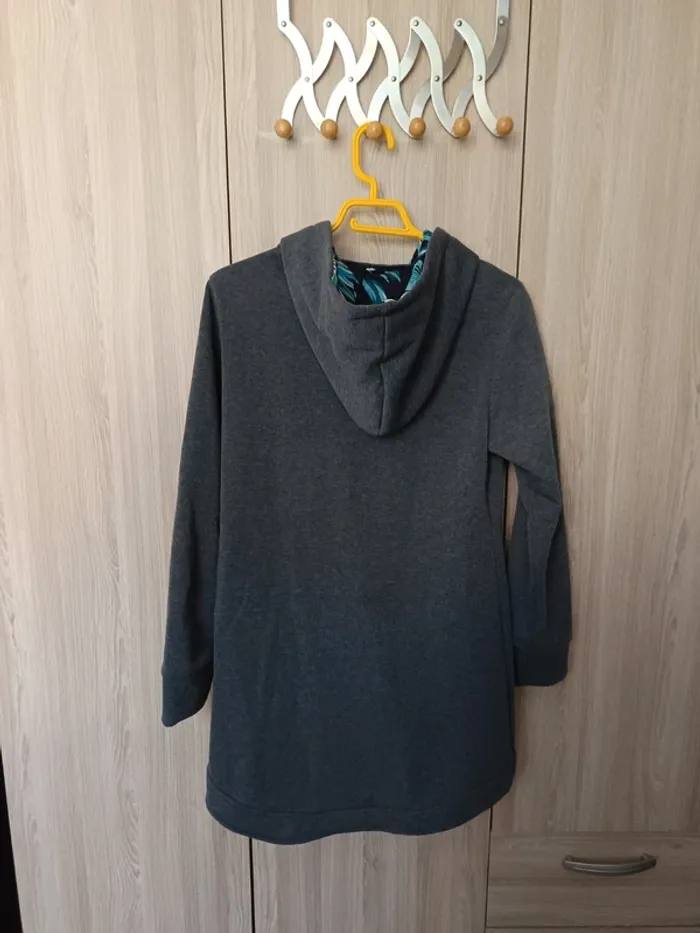 Veste ou sweat long à capuche asymétrique M - photo numéro 6