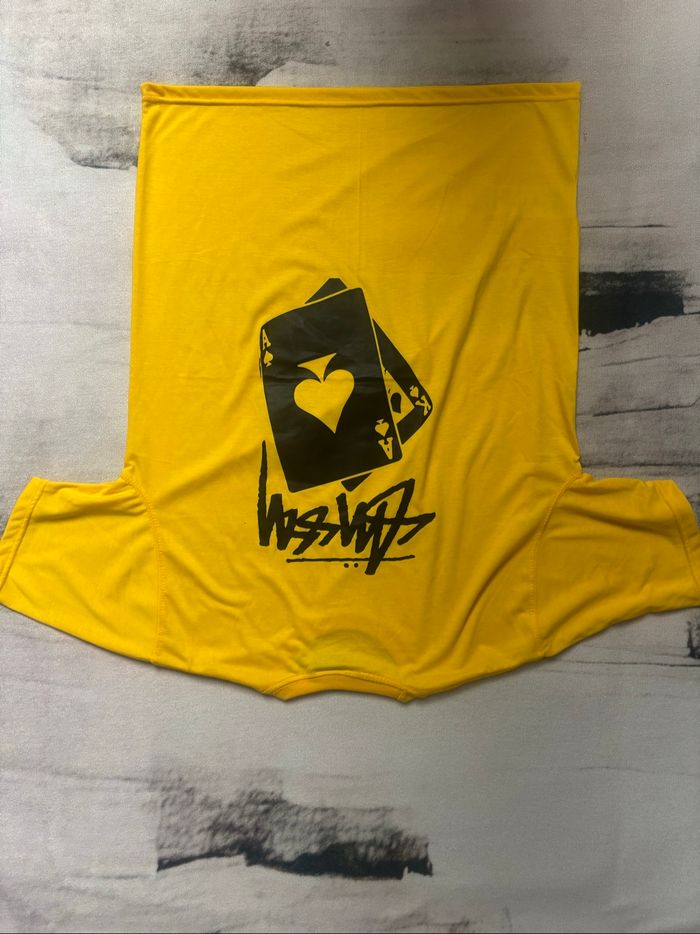 T-shirt Stussy Rework jaune logo imprimé taille L - photo numéro 8