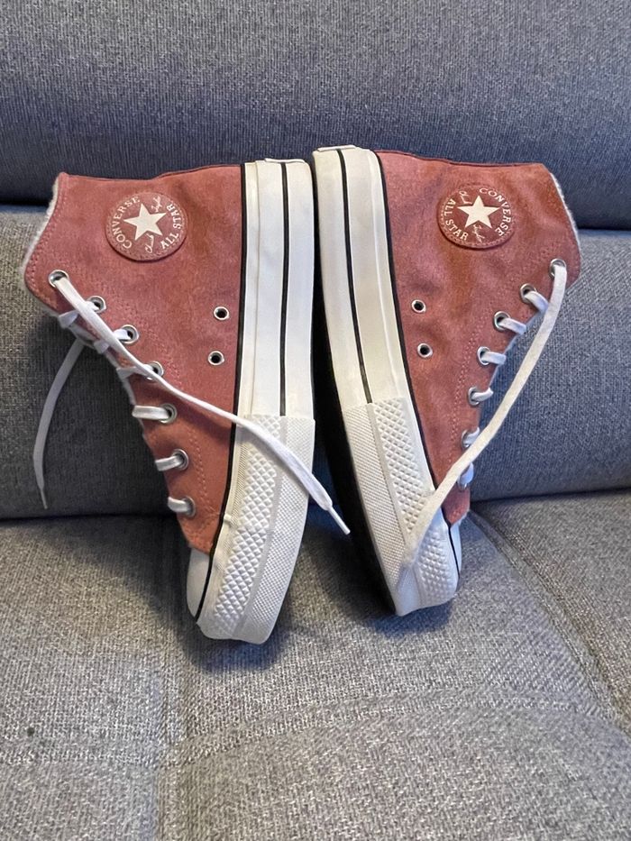 Converse plate-forme hiver / cuir suédé / 39,5 - photo numéro 2