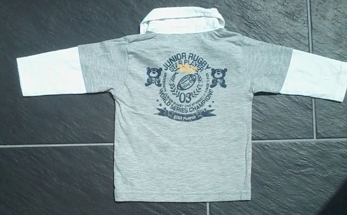 Chemise manches longues garçon 12 mois - photo numéro 3