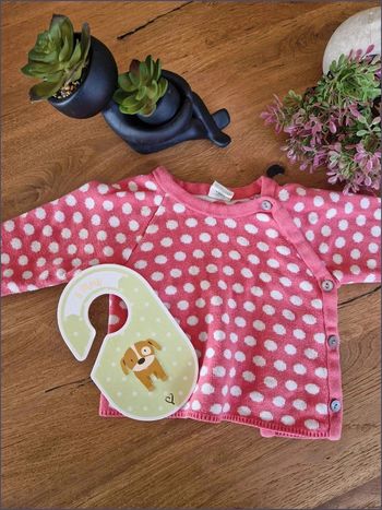 Gilet rose a pois - Taille 68cm - Alana