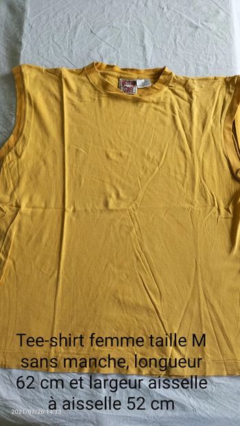 Tee-shirt sans manche femme taille M