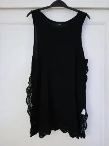 Tunique t-shirt dentelle noire atmosphere 40