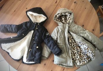 Lot manteaux fourrés fille