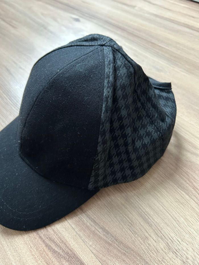 Casquette noire à carreaux Homme Serie Graffic Réglable - photo numéro 2