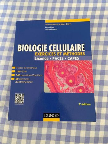 Livre manuel Biologie cellulaire 2ème édition