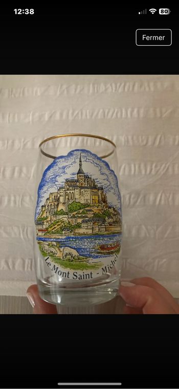 Verre souvenir Mont Saint Michel