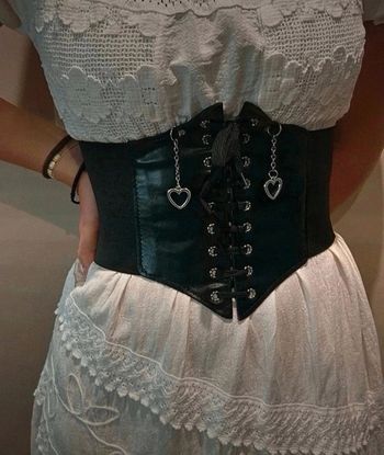 A39 ceinture gaine corset vintage rétro ajustable noire