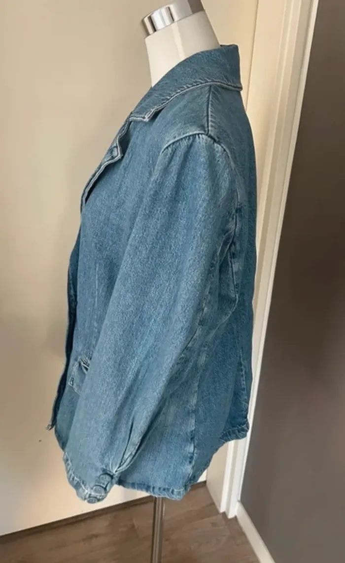 Zara, veste en jeans bleu femme, taille M/38 - photo numéro 3