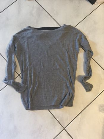Pull fin gris