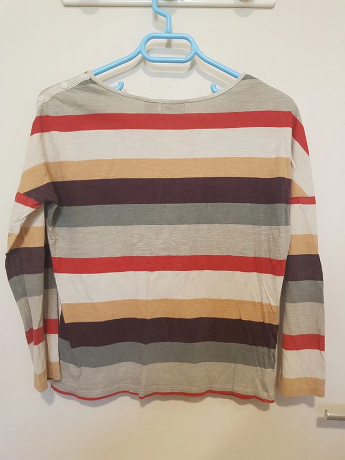 T-shirt manches longues rayé - photo numéro 4