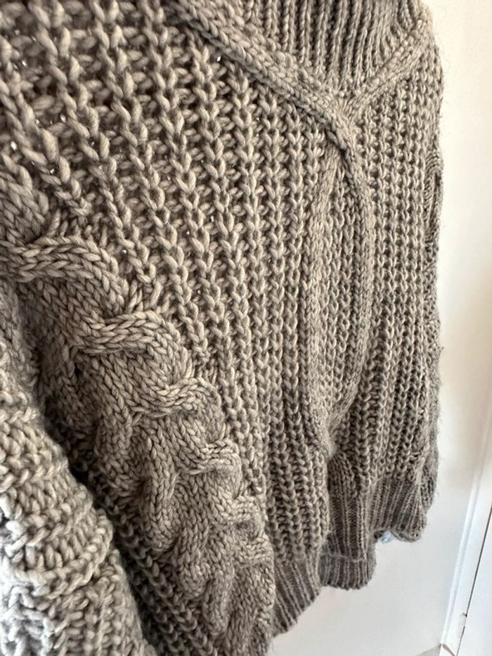 Gros pull à col roulé gris - photo numéro 2