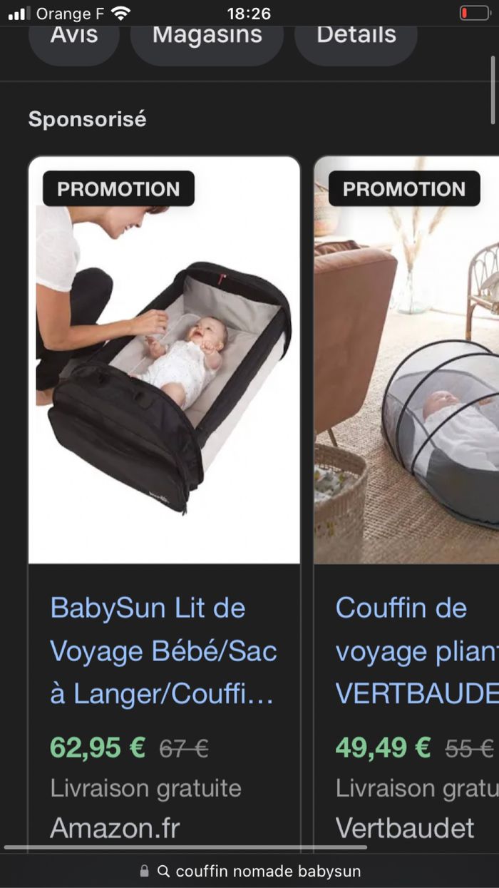 Couffin nomade babysun - photo numéro 8
