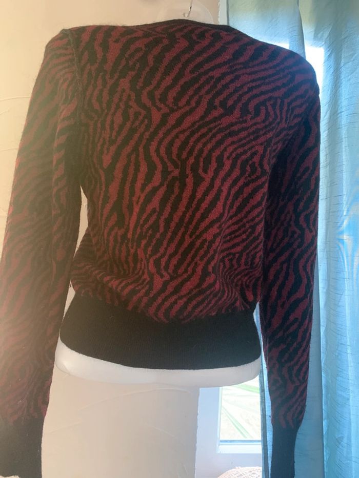 Pull Kookai taille XS bordeaux noir brillant - photo numéro 3