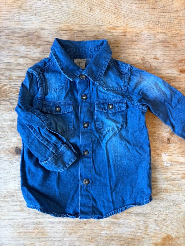 Lot de 2 chemises bébé 12 mois - photo numéro 3