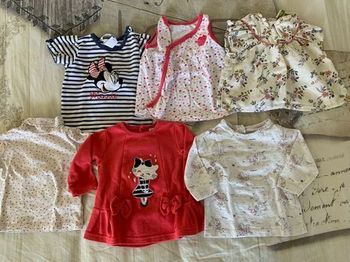 Lot 6 tee shirts manches courtes/longues 3mois