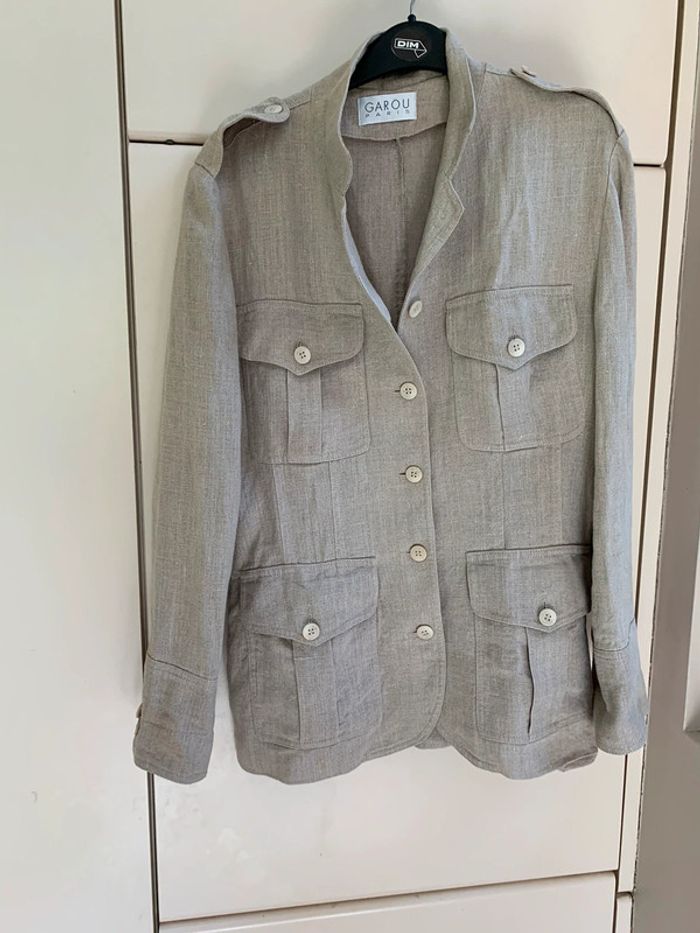 Veste lin créateur garou