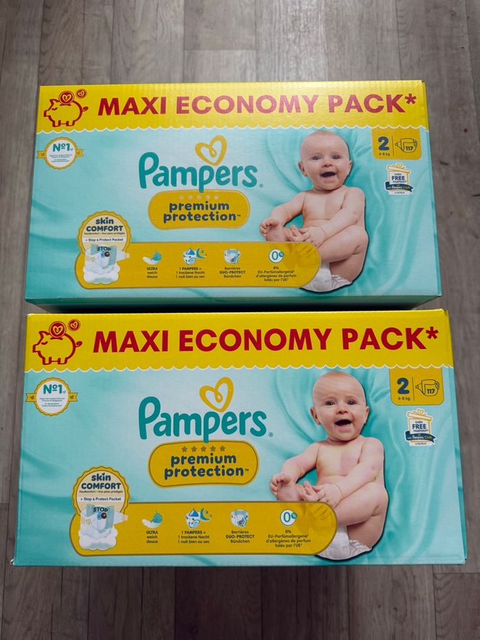 Lot de 2 maxi pack Pampers premium taille 2
