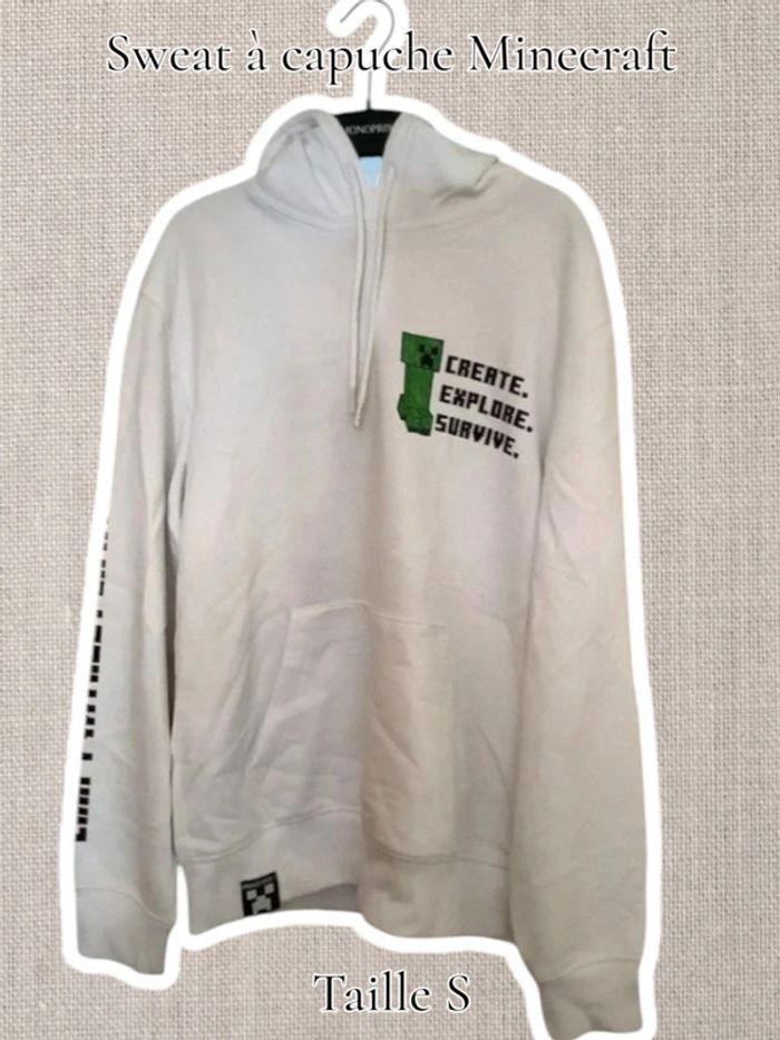 Sweat à capuche Minecraft - de chez celio - Taille S - Neuf