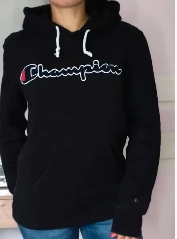 Hoodie  Noir  Polaire - Champion  -  XS  - Excellent état