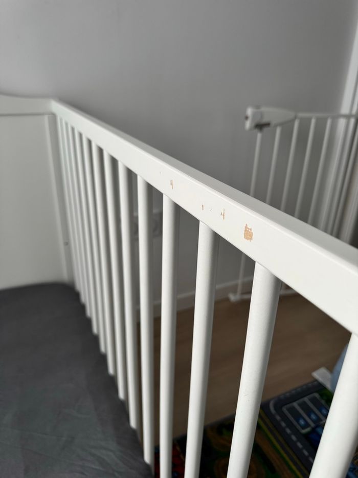 Lit bébé IKEA SMÅGÖRA 60x120 blanc (+ matelas offert) - photo numéro 3