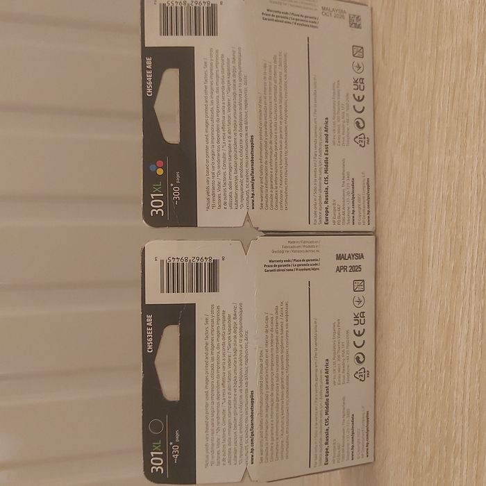 Lot de 2 cartouches d'encre hp 301 XL de grande capacité -NOIRE+ TRICOLORE - - photo numéro 2