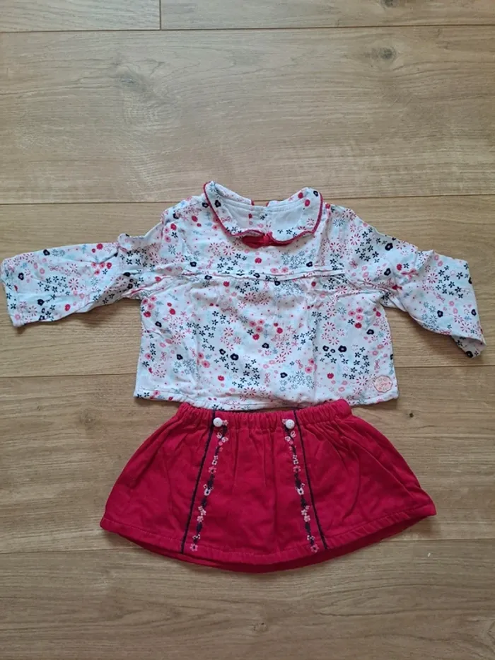 Ensemble DPAM Jupe et Blouse 9 mois