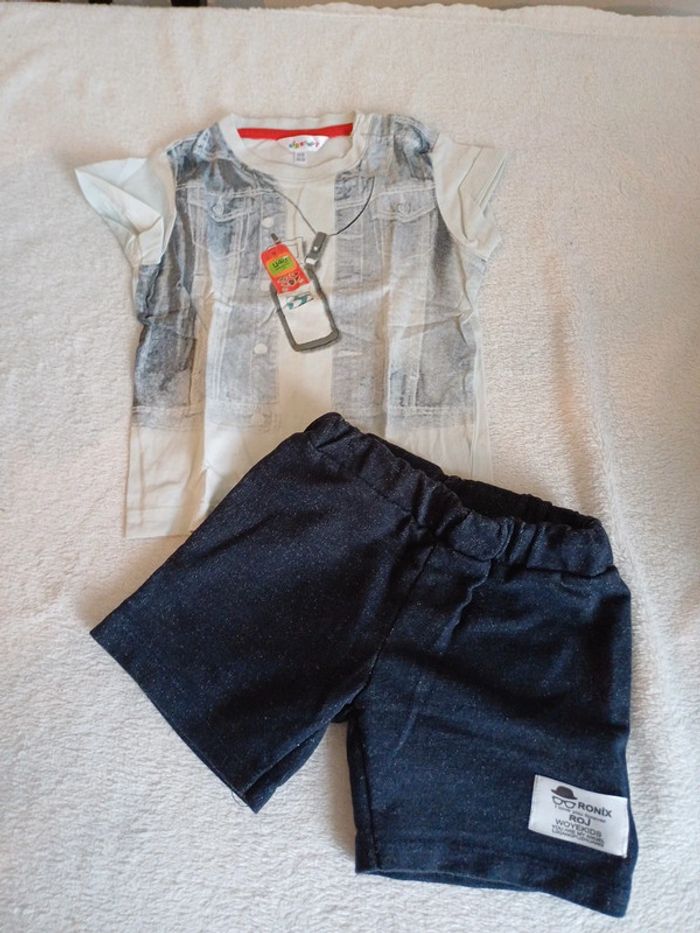 Short avec t-shirt 2 ans Kidkanaï