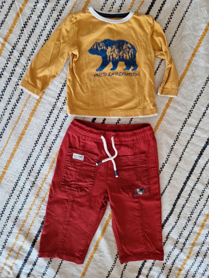 Pantalon bordeaux sergent major neuf jamais porté 12m