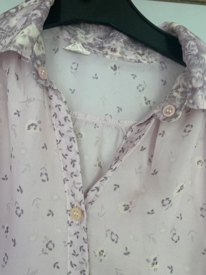 Chemise vintage transparent taille 40 manches 3/4 - photo numéro 9