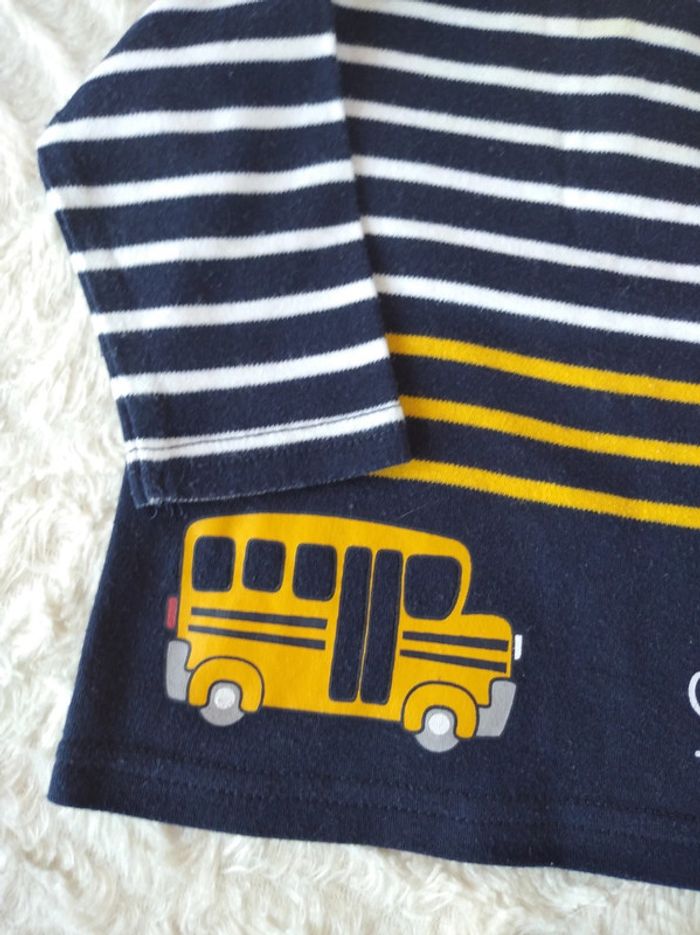 Tee shirt chemise manches longues Garçon 6 mois Slow School bus école - photo numéro 4