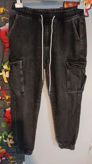 Cargo noir en jean