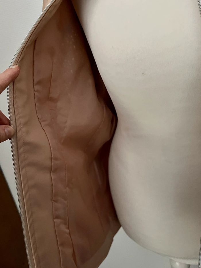 Veste simili cuir nude, beige rosé taille 42 - photo numéro 2