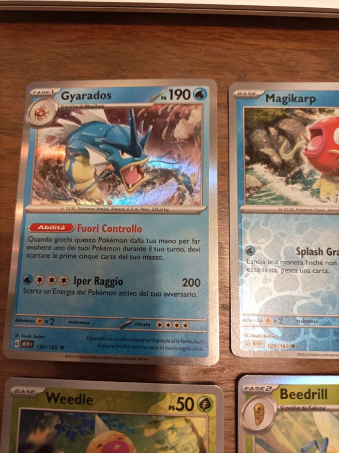 Lot de 9 cartes Pokemon 151 Holo Leviator Dardagnan Leveinard Colosinge Ossatueur - photo numéro 2