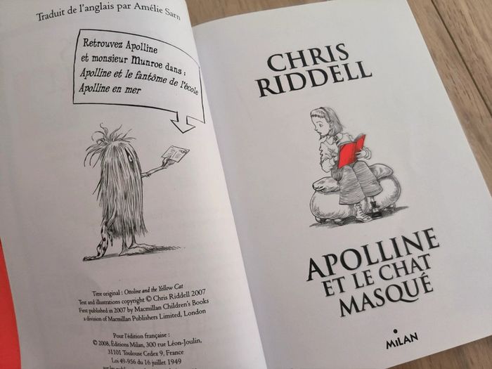 Livre Apolline et le chat masqué Riddell - photo numéro 5